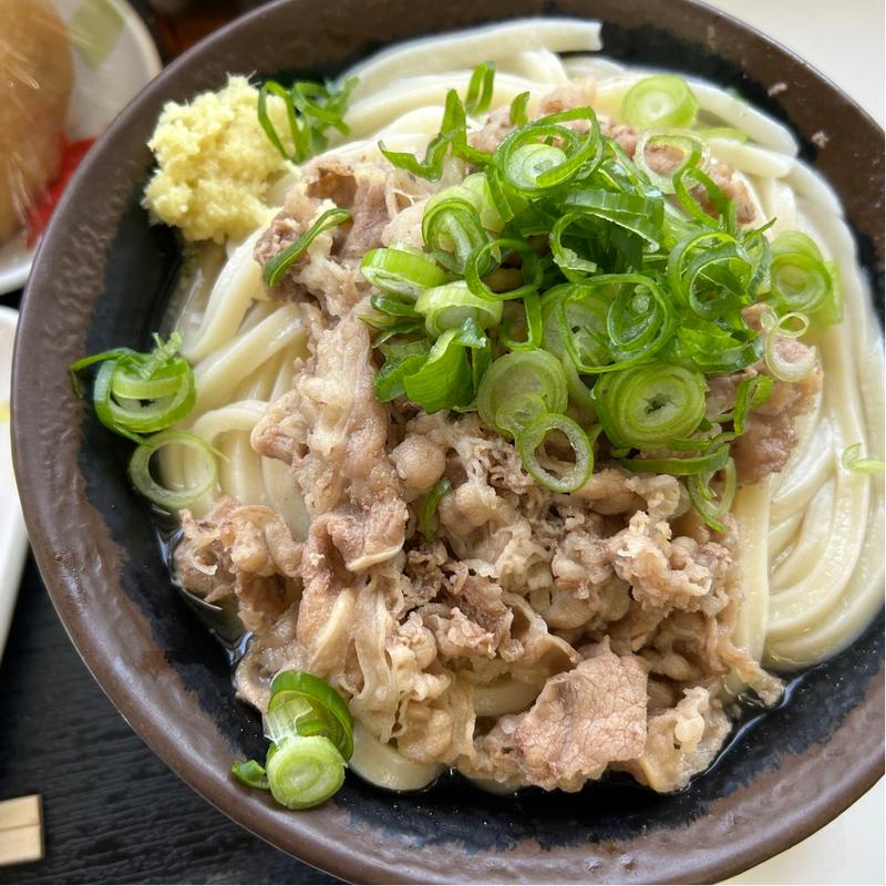 釜玉肉ぶっかけ(いきいきうどん 坂出店 )