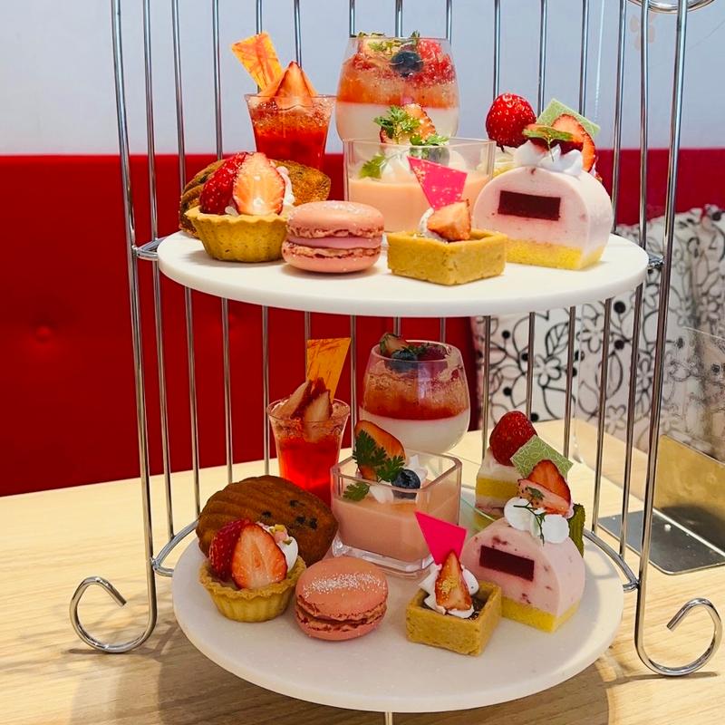 いちごづくしアフタヌーンティー+カフェフリー＆乾杯ノンアルドリンク(プルメリアカフェ横浜店)