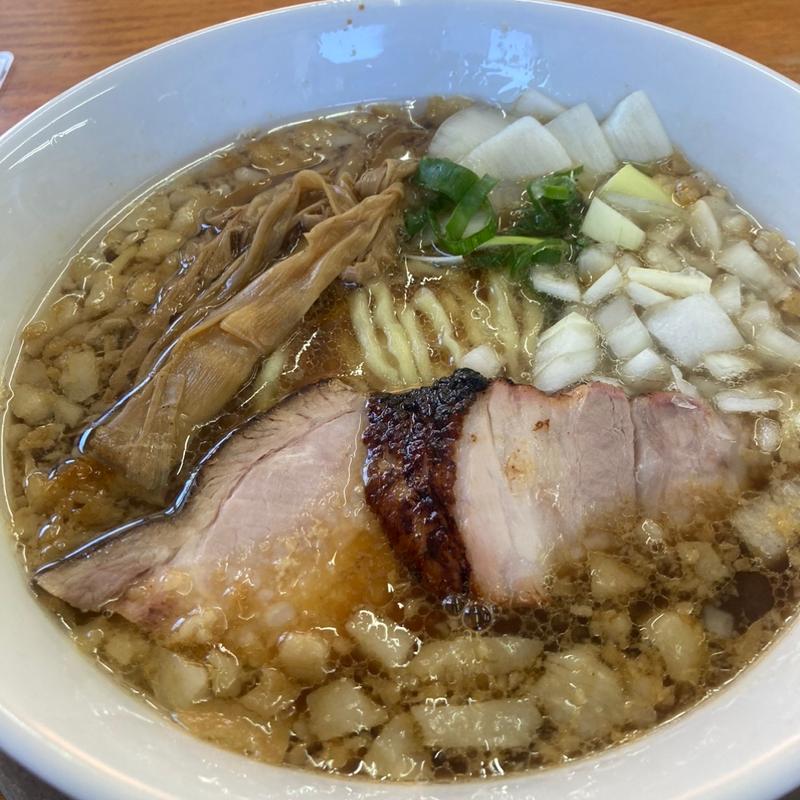 黒ダレ背脂中華　太麺(栃木中華そば 神志)