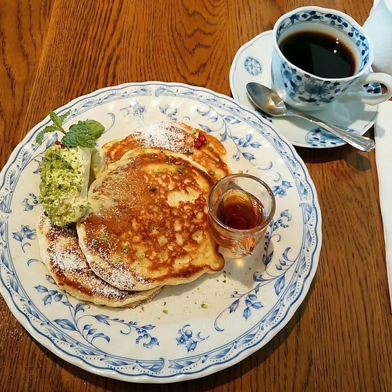 ピスタチオパンケーキ(カフェチャオプレッソ上本町駅店)