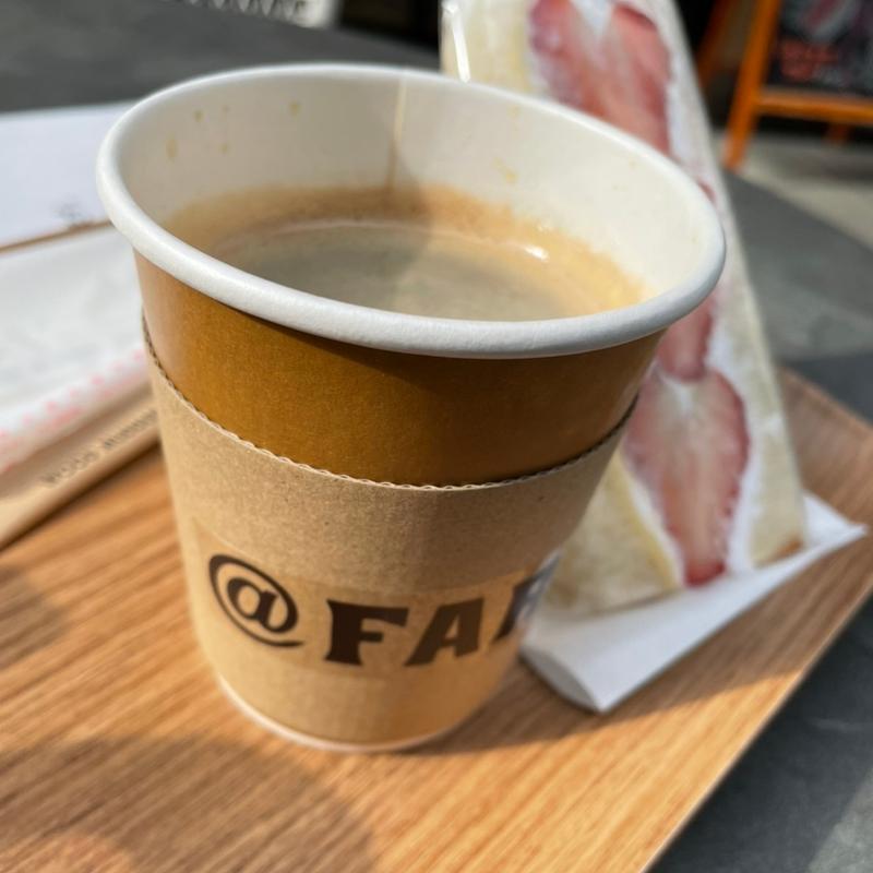 コーヒー(＠FARMCafé(アット・ファームカフェ)～いちごパンケーキ・トマトピザ・パスタのお店)