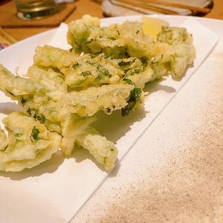 菜の花の天ぷら(鉄板料理 みかど)