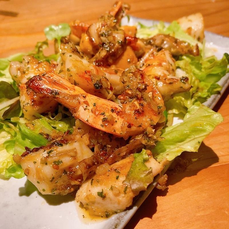 海老とホタテの海鮮グリル(鉄板料理 みかど)