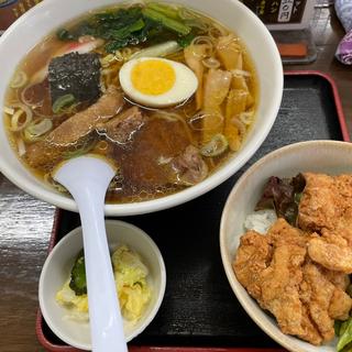 中華そばセットD(唐揚げ丼)(金丸本店 （かなまるほんてん）)