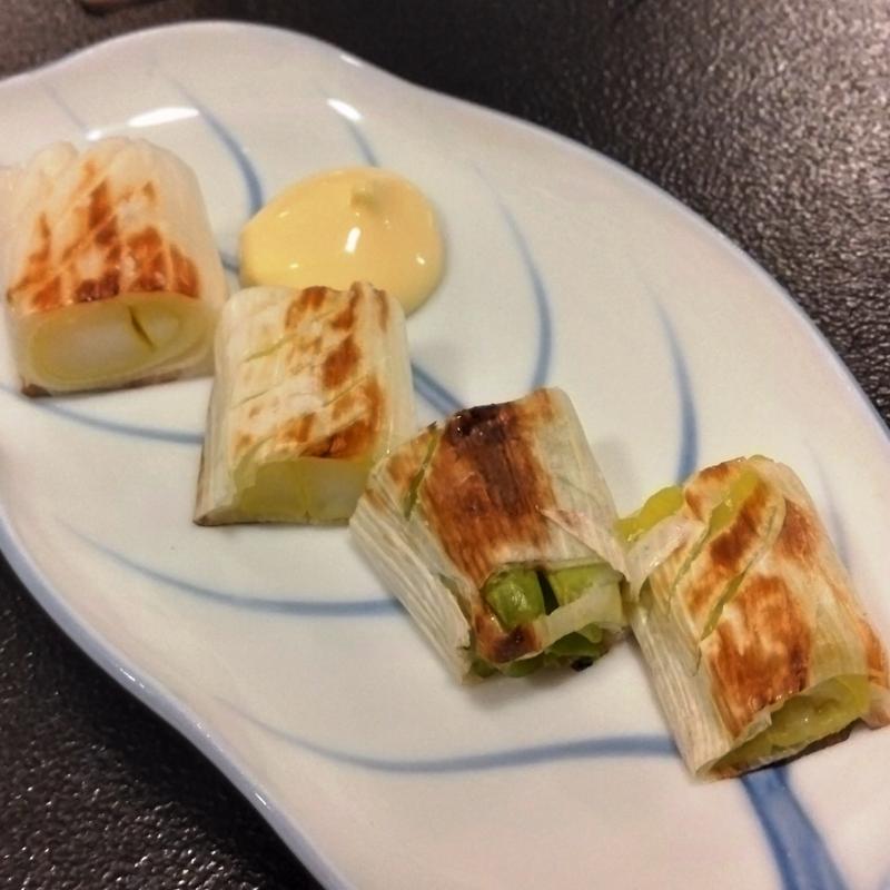 下仁田ネギ塩焼き(旬・酒菜 えーた)