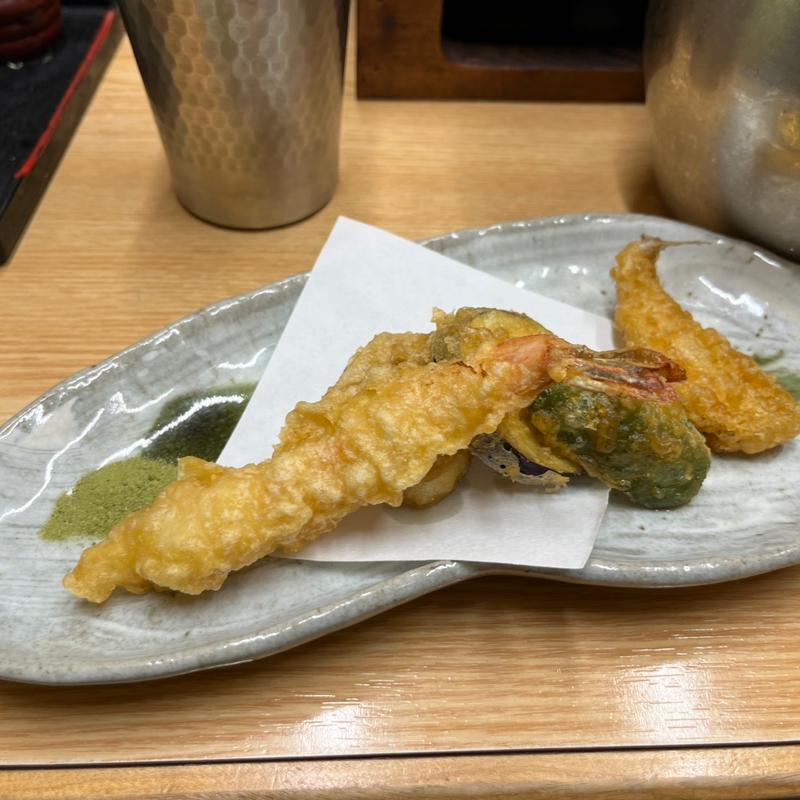 天ぷら盛り合わせ(めん坊 天神橋店)