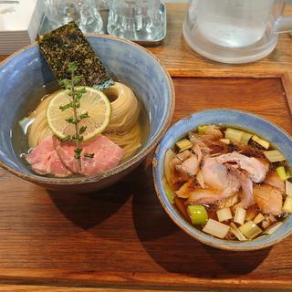 昆布水つけ麺 ちょい肉増し 醤油(大)(YOKOKURA STORE HOUSE)