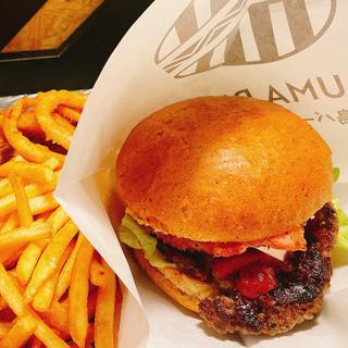 淡路島バーガー　ポテト＋オニオンリング　ドリンクセット(SHIMAUMA BURGER お初天神店)