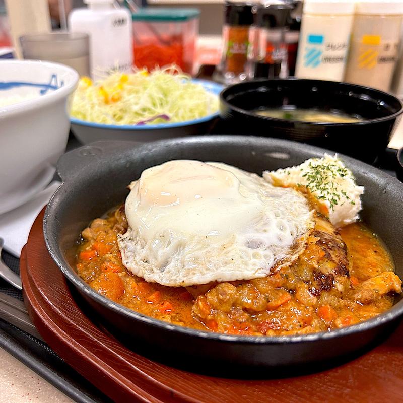 ボロネーゼエッグハンバーグ定食(松屋 喜多見店)