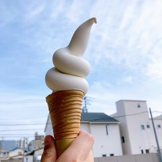 広島県産牛乳ひろしま搾りのソフトクリーム(みのりカフェ元気市広島店)
