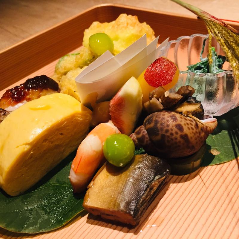 八寸・煮物・焼物(妙見温泉石原荘・レストラン石蔵)