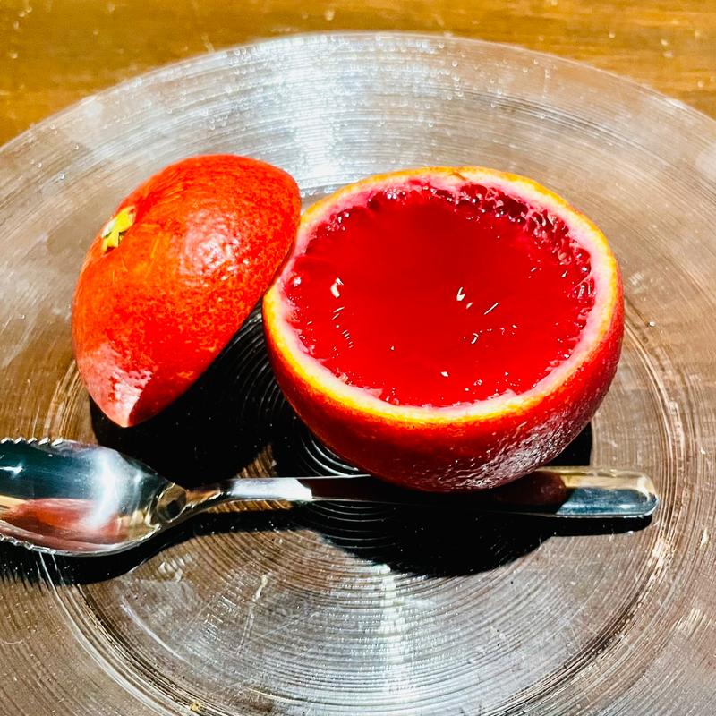 季節の串カツ10本コース　ブラッドオレンジのゼリー(串カツとワインの店 燈（Tou）)