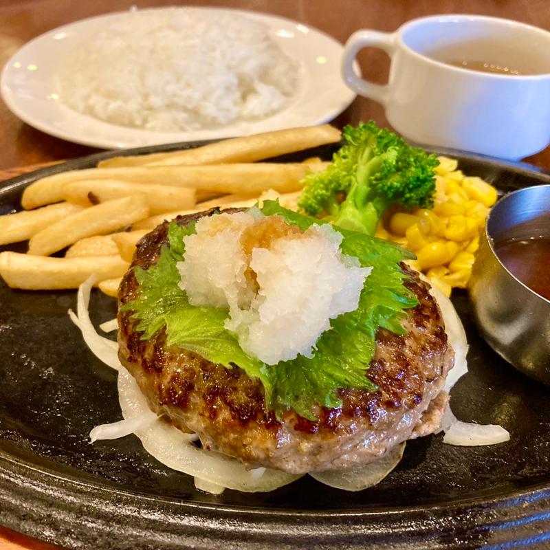 あつあつ鉄板 和風ハンバーグ ランチ ～おろし醤油ソース～(ロイヤルホスト曳舟店)