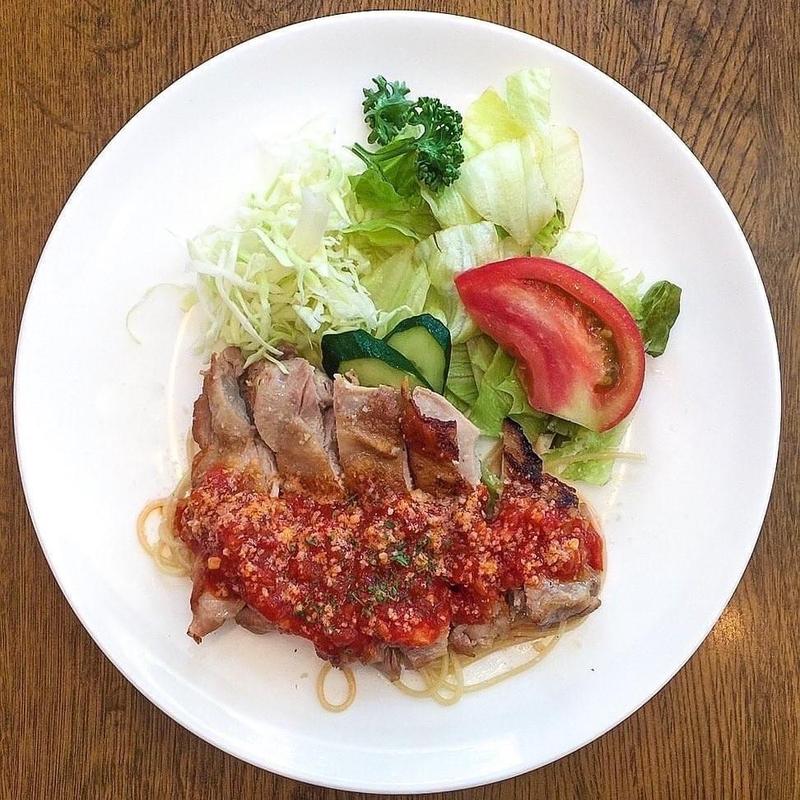 チーズソテーガーリックトマトソース(レストラン みつはし)