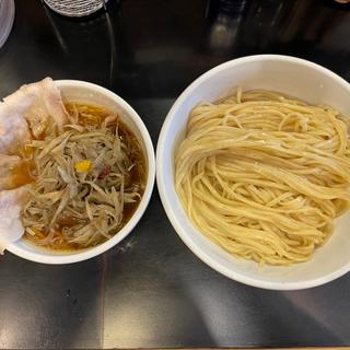 豚バラスライスとゴボウのつけ麺(麺処 にしむら)
