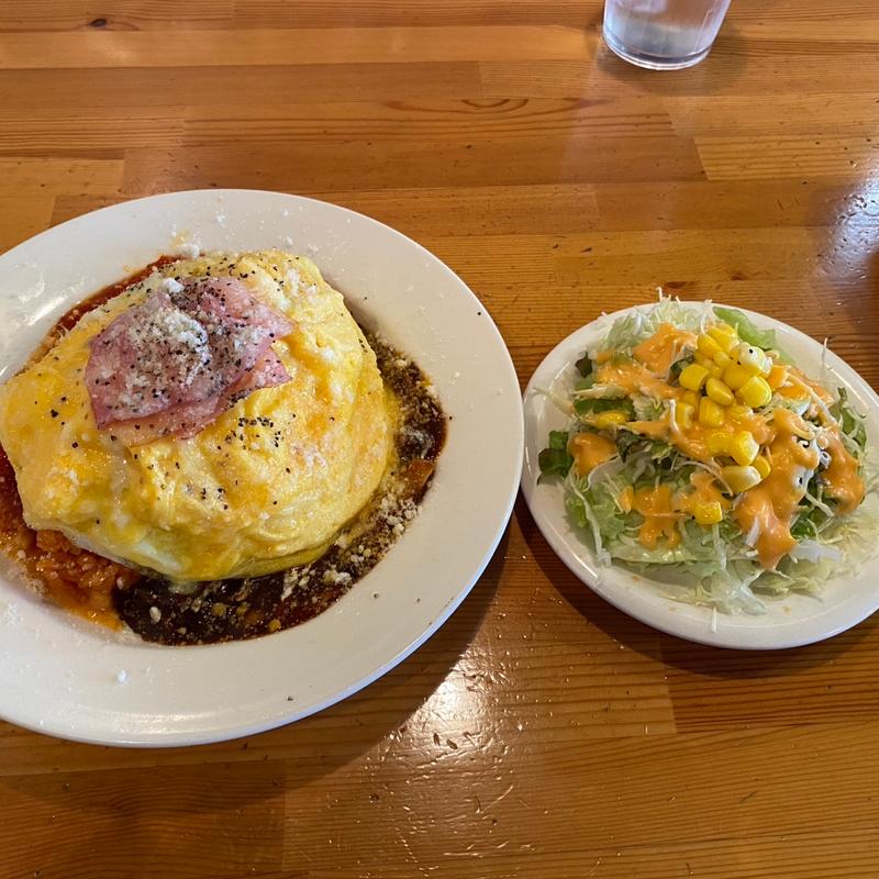 本日のランチオムライス(なみへい食堂)