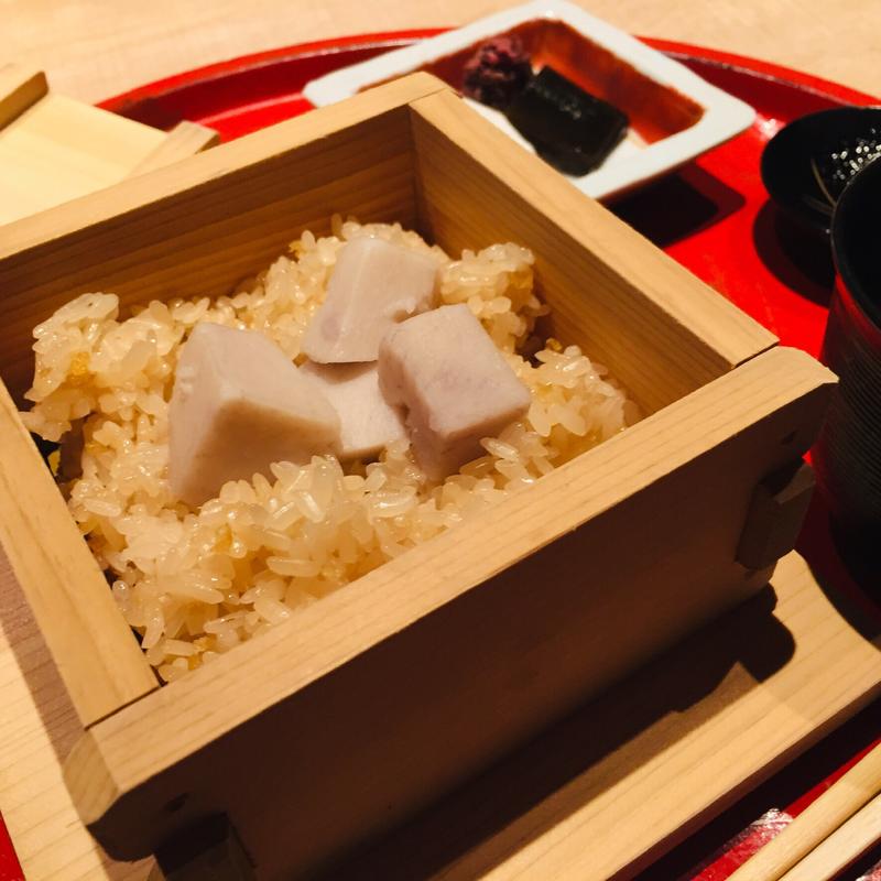 里芋おこわ(妙見温泉石原荘・レストラン石蔵)