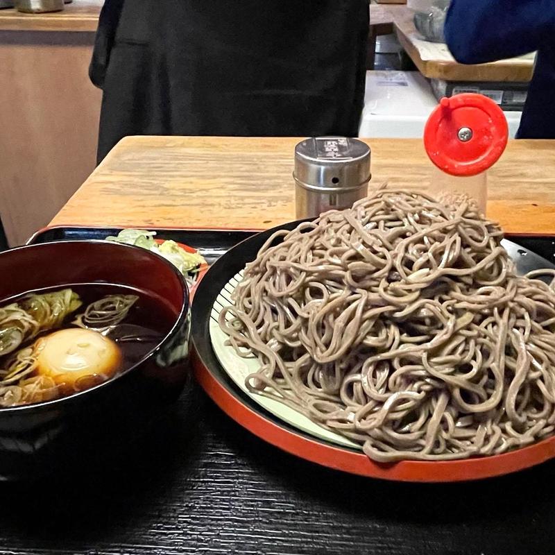 ダッタン蕎麦(大盛り) ネギ汁(立ち食い 立ち飲み 京橋 恵み屋)
