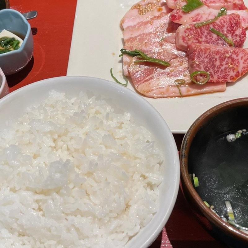 和牛カルビ&牛ハラミランチ(炭火焼肉 朱苑 浦和高砂店)