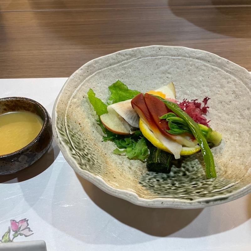 炙り魳 の羽二重・ホッキ貝(まつや千千)