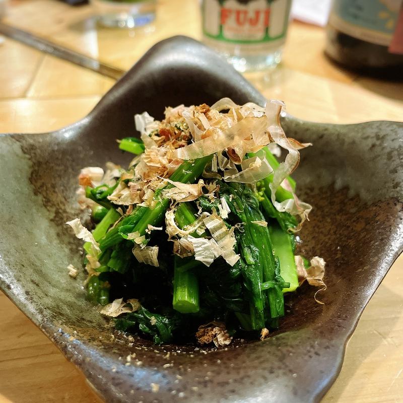 せりと菜の花のおひたし(大衆酒場 チャン栓チャン)