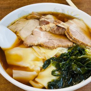 ワンタン麺＋チャーシュー＋わかめ(萬来 加須店)