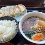 ミニ醤油ラーメン+餃子ライス(麺家 ふくふく 日立店 )