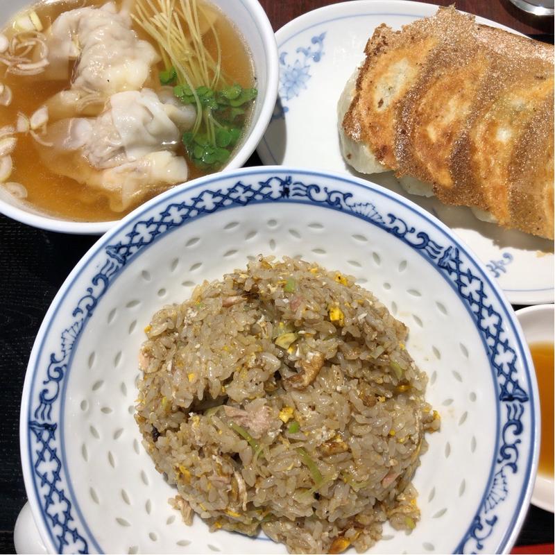 三品セット(餃子工房 葉牡丹)