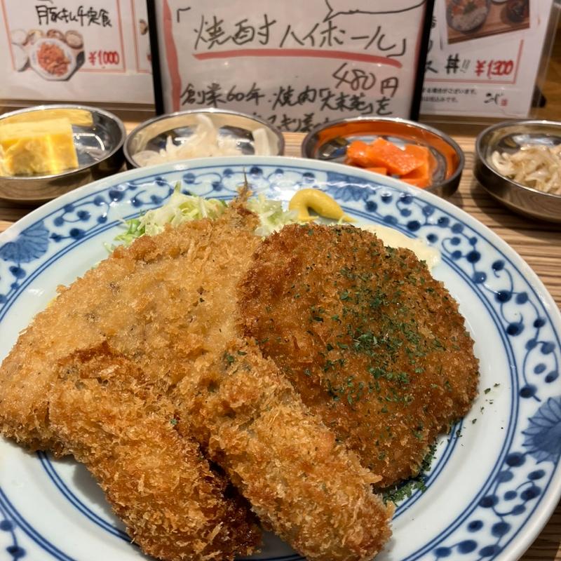 ミックスフライ定食(錦町食堂 このじ魚金)
