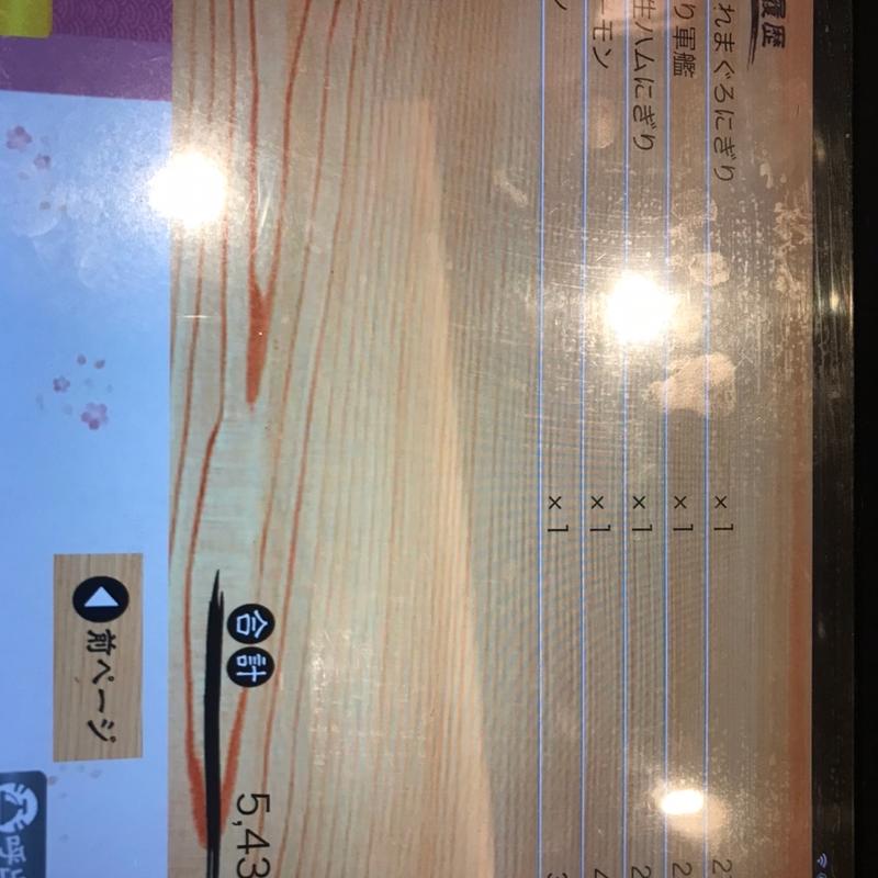 タッチパネル(にぎり長次郎 緑水広店)