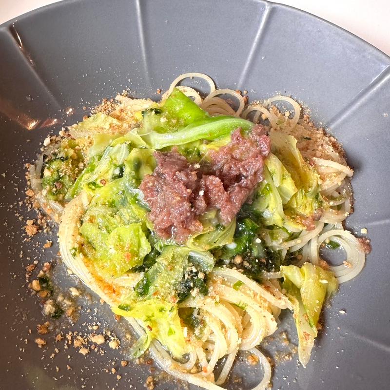 春キャベツと生海苔とアンチョビのペペロンチーノ(ファン+ゼロ （FUN＋Zero）)