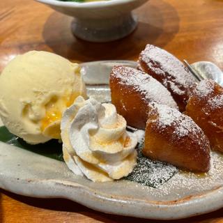 ポテト餅バニラアイス添え(三府鮨 阪急茨木店)