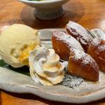 ポテト餅バニラアイス添え(三府鮨 阪急茨木店)
