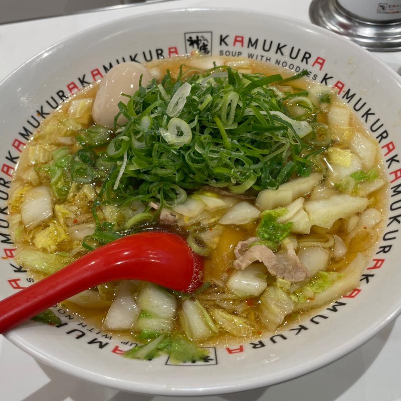 たまごラーメンネギトッピング(どうとんぼり神座 アトレ川崎店)