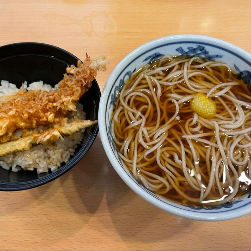 もりそば　ミニえび天丼セット(手打そば 十和田(とわだ) メトロ通り店)