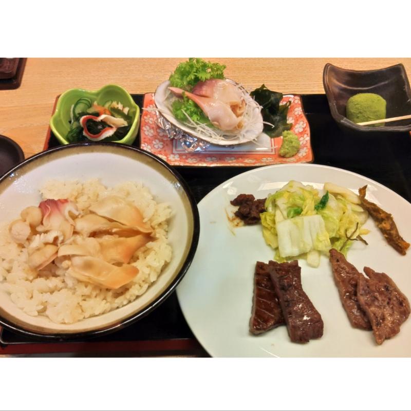 ホッキ貝づくし定食(牛たん炭焼き 利久 名取店 （ぎゅうたんすみやき りきゅう）)