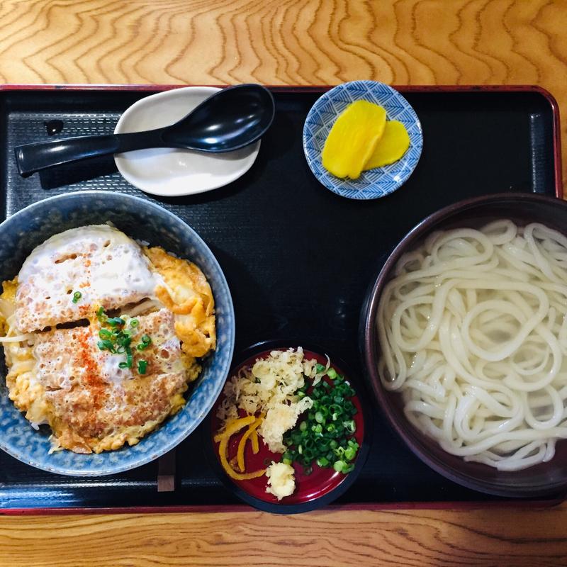かつ丼 釜あげうどん定食(手打ちうどん げん天 （てうちうどん げんてん）)