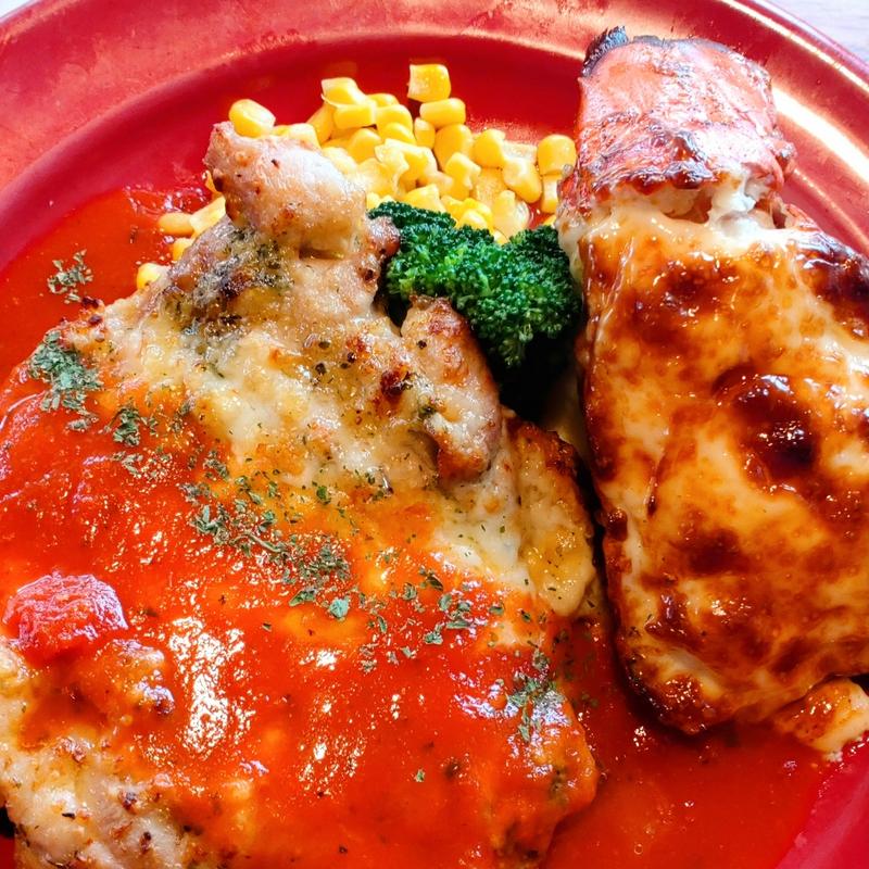 ロブスターテール黄金焼き＆チキンミラネーズ(レッドロブスター　江ノ島店)