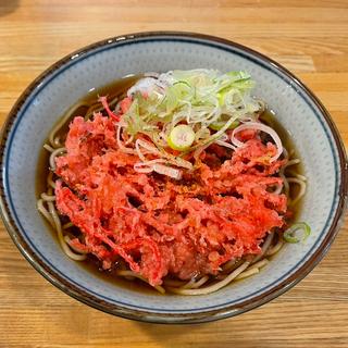 天ぷらそば(紅生姜)