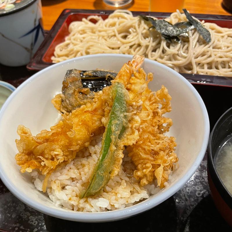 天丼セット(手打ちそば みず野)