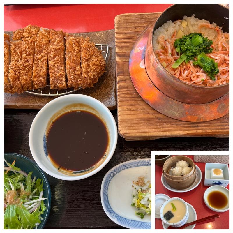 黒豚ロースかつ膳(釜めし変更)(季節釜めし 花小梅 春日店)