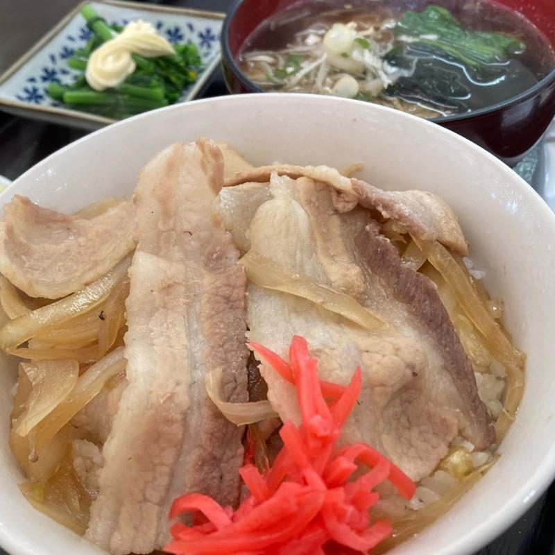 肉丼セット(黒羽ドライブイン)