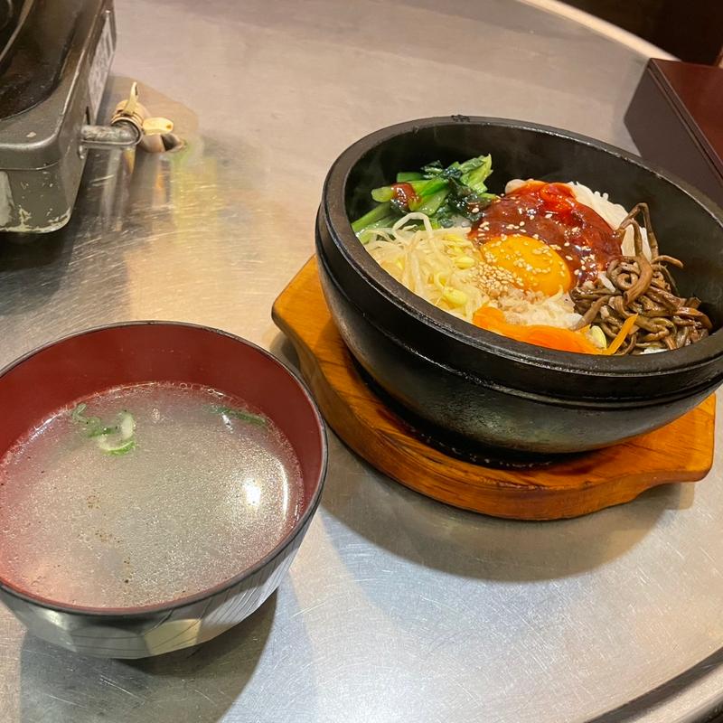 石焼きビビンバ定食(韓国亭 豚や 渋谷本店)