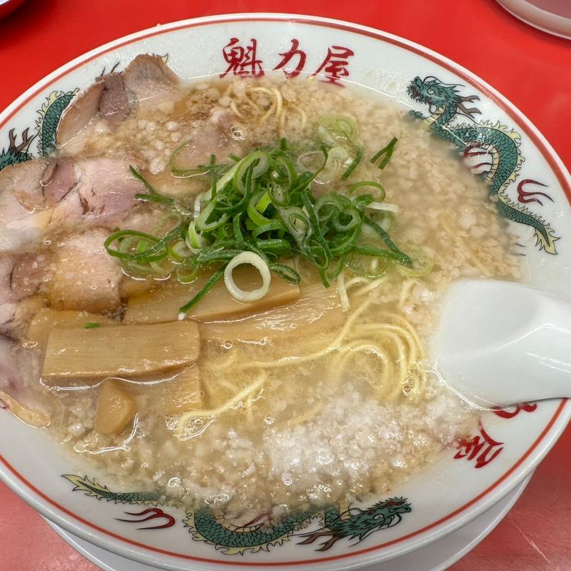 特製醤油九条ネギラーメン(京都北白川ラーメン 魁力屋 越谷店)