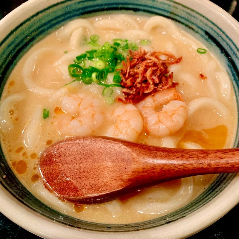 特製海老出汁うどん(一滴八銭屋 新宿本店 （いってきはっせんや）)