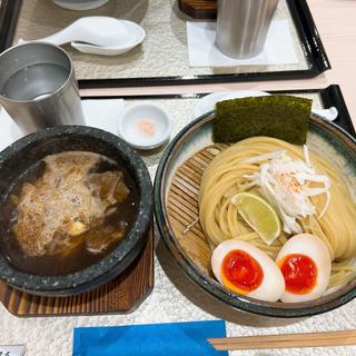 味玉牛醤油つけ麺(つけ麺 青木)