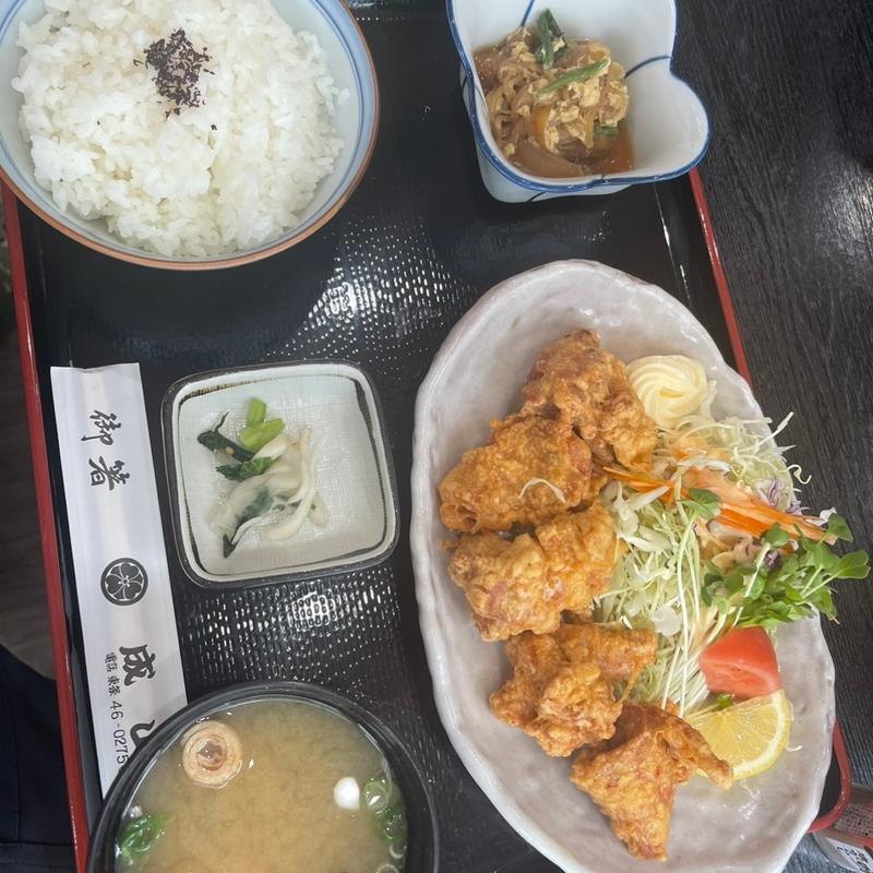 鶏のから揚げ定食(お食事処　成山 （ナルヤマ）)