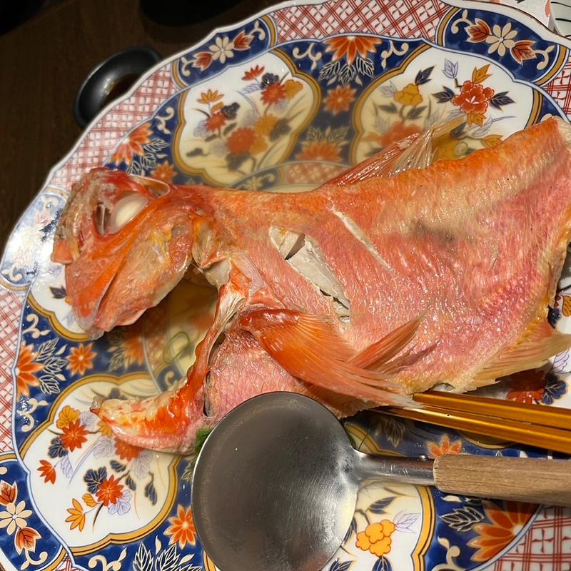 金目鯛の酒蒸し(地きんめ鯛専門　銀座はなたれ)