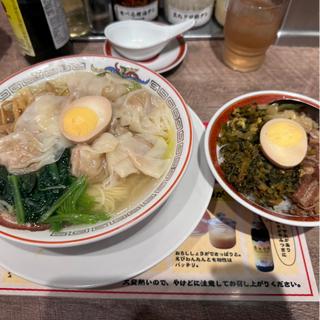 ランチワンタン麺、魯肉飯(手包わんたん麺酒家 広州市場 横浜ポルタ店)