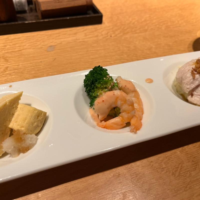 前菜三種盛り(菜彩旬美 冨々 ブリーゼブリーゼ)